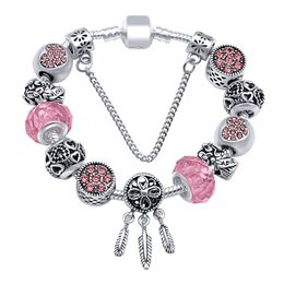 Charm Bracelets Drop Handmade Silver Color Charms For Women Bracelet Girl Friend Gift PA179