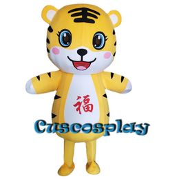 Mascot doll costume Lovely Tiger Mascot Costume Cartoon Characters Walking Outfits Halloween Christmas Party Apparels Adults Performance Cos