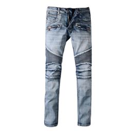 2022 Top High Quality Designer Mens Jeans Motocycle HolesLuxury Denim Men Fashion Streetwear men's clothing designer pants#608