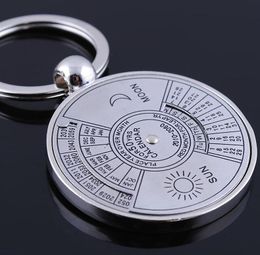 Collectable FANS 50 Years Super Perpetual Calendar Chain Bottle Opener Key Rings Astrology KeyChain Party Gift Key Holder Jewelry