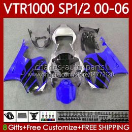 OEM Fairings For HONDA VTR RTV 1000 VTR1000 2000 2001 2002 2003 04 05 06 Body 123No.189 RC51 SP1 Blue black RTV1000 00-06 SP2 VTR-1000 00 01 02 03 2004 2005 2006 Bodywork