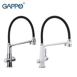 GAPPO kitchen faucet with filtered water taps water mixer torneira kitchen sink faucet mixer Brass kitchen faucet mixer taps T200805