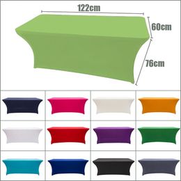 Christmas Stretch Tablecloth Rectangular Spandex Table Cover Elastic Wedding Party Table Cloth Tight Fit Fitted 201007