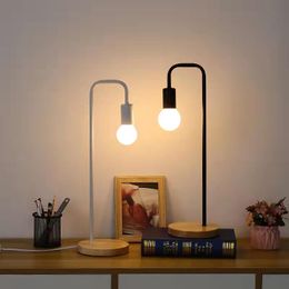 Table Lamps Loft Vintage Desk Lamp With 2 Colours Traditional American Countryside Wooden Edison Nordic Metal FixturesTable