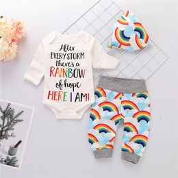 Clothing Sets 2022 Infant Baby Kids Girl Boy Clothes Rompers Tops Jumpsuit Pants Hat Outfits Set