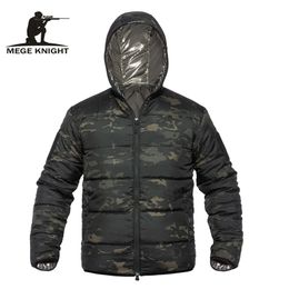 Mege Brand Winter Parka Men Military Camouflage Clothing Spring Warm Thermal Hooded Men's Winter Jacket Coat Light Weight 201127