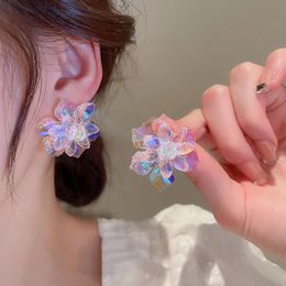 Dangle & Chandelier Earrings for Women Irregular Transparent Fashion Geometric Heart Circle Hoop Earrings Travel Wedding Jewelry Gift