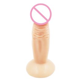 camaTech 11CM/4.5 inch Realistic Flesh Mini Silicone Dildo Masturbator G-Spot Anal Plug Pussy Penis Suction Cup Butt Toy sexy