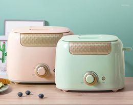 pink bread NZ - Bread Makers 220V 680w Multi-functional Toaster Breadfast Machine Pink green 2slices 6geras Adjustment Has Dust Cover Double-sided Baking Al