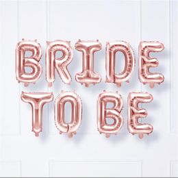 Party Decoration 1set Rose Gold Bride To Be Letter Foil Balloons Wedding Bridal Shower Valentines Day Love Gift Supplies