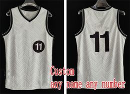 Printed Brooklyn Custom DIY Design Basketball Jerseys Customization Team Uniforms Print Personalized any Name Number Men Women Kids Youth White Jersey