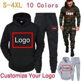 Spring Autumn Custom Mens Tracksuit Hoodies Pants Jogging Casual Sportswear Suits Two Piece Sets Oversized Men Clothes 220708