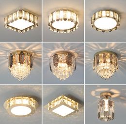 Creative LED Crystal Ceiling Light Chandeliers Aisle Light Porch Corridor Modern Minimalist Cloakroom Balcony Lighting Lamps