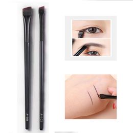 Blade Oblique Head Makeup Brush Artificial Fibre Flat Thin Eyeshadow Eyebrow Eyeliner Brushes Professional Eye Beauty Make up Accessories Tool LT0070