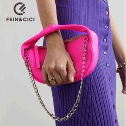 Women shoulder bag designer chains top-handle small purse hobos bag female tote handbag green hot pink black 2022 summer new