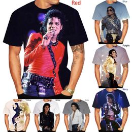 -Herren T-Shirts Mode 3D-Druck Michael Joseph Jackson T-Shirt Cool Kurzarm T-Shirt Männer/Frauen T-Shirt Unisex Sommer Teesmen's