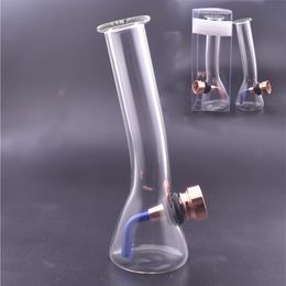 Wholesale Mini cheap Glass tobacco oil rig water Bongs with Metal Bowl Protable Glass Oil Burner Pipe for smoking
