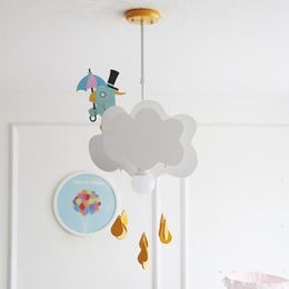 Pendant Lamps Nordic Minimalist Timely Rain Cloud Children Chandelier Creative Boy Girl Bedroom Children's RoomPendant