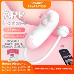 2021 New Cat Claw APP Vibrators Porn Toys For Women G-Spot Oral Vagina Exotic Female Masturbator Vibrating Egg sexy Shop Products