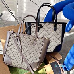 Designer -Women shoulder bag high-quality two letter printed handbag large capacity canvas Leather Cross Body designer shopping bags