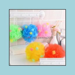 Bath Brushes Sponges Scrubbers Bathroom Accessories Home Garden Lovely Sponge Ball Love Summer Mti Colour Choose Flower Towel Strap For Ba