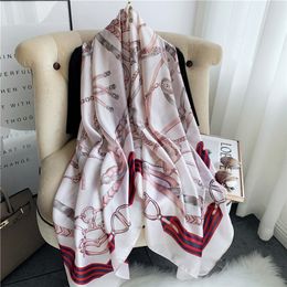 Luxury Silk Scarf for Women Sping Travel Shawls and Wrap Beach Cover Up High Quality Foulard Winter Scarves 220516