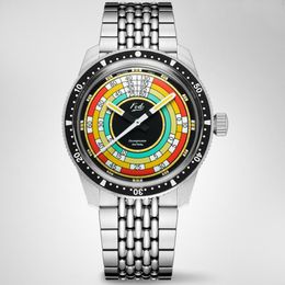 Wristwatches Merkur Decompression Watch 60's Vintage Men's Mechanical Hand Rainbow Rice Bracelet Sports Relogio Masculino 2022Wristw