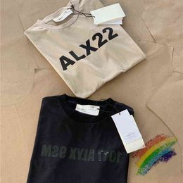 Puff pastry Print 1017 Alyx 9SM T-shirt Men Women Best Quality Apricot ALY22 Heavy Fabric Oversize Tops Tee Short SleeveT220721