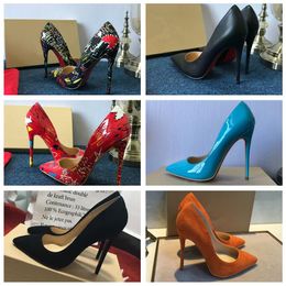 So Kate Styles Flat 8cm 10cm 12cm High Heels Shoes Red A Bottom Nude Color Genuine Leather Point Toe Pumps Rubber Can be customi