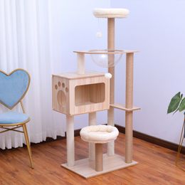 Factory wholesale luxury cat scratching board tree cat furniture house tower apartment on Sale