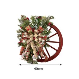 Decorative Flowers & Wreaths Roulette Wheel Wreath Wall Pine Cones Farmhouse Green Plants Garland HangingDecorative