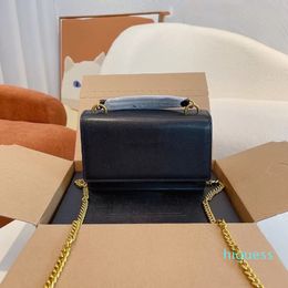 Solid Color Small Square Bag Handbag Metal Letter Large Capacity Leather Fashion Women BagsShoulder Diagonal Bag Chain Luxury Design Classic