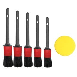 Car Sponge 6pcs Auto Cleaning Detailing Set Brush Kit Dashboard Clean Tools Wash AccessoriesCarCar