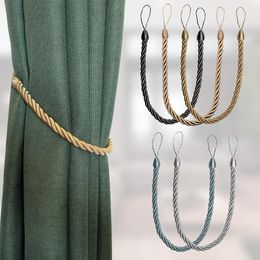Other Home Decor 1Pc Handmade Weave Curtain Tieback Gold Holder Clip Buckle Rope Decorative Room Accessories Tie BacksOther