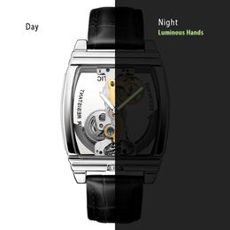 tk-Topselling Transparent Mens Watches Mechanical Automatic Wristwatch Leather Strap Top Steampunk Self Winding Clock Male montre homme watches ss3