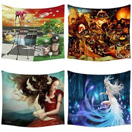 Tapestries Surrealism Fantasy Art Lucy In The Sky With Diamonds Christ Limbo Fairy Tapestry For Bed Room Home DecorTapestries TapestriesTape