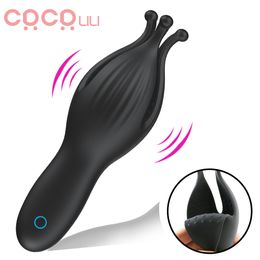 Vibrators sexy Toys For Men Penis Trainer Massager Glans Stimulator Exerciser 10 Pattern Male Masturbator Vibrator Adult Product