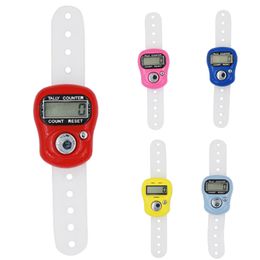 Portable Electronic Digital Counter Mini LCD Held Finger Ring Tally Counter Stitch Marker Plastic Row Counters Mini Contador Digital LCD