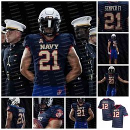 CeoThr Navy Midshipmen SENPER FI NCAA College Football Jersey Maasai Maynor Xavier Arline Tai Lavatai Eavan Gibbons Taylor Robinson Mitchell West