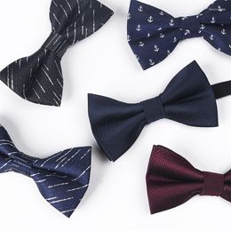 Bow Ties Tie High Quality Flexible Bowtie Necktie Soft Butterfly Decorative Pattern Solid Colour Classic Kids Boy PolyesterBow