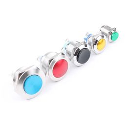 Switch Red Yellow Blue Green Black Metal Push Button Waterproof Color 1no 12/16/19/22/25mm IP65 MomentarySwitch