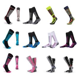 Sports Socks Winter Outdoor Warm Skiing Sock Men Women Adult Children Cotton Thick Cushion Knee High Ski Cycling Thermal SocksSports