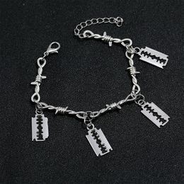 Charm Bracelets Twist Bracelet Thorns Wire Women Chains Jewelry Gift Metal Alloy Geometric PunkCharm