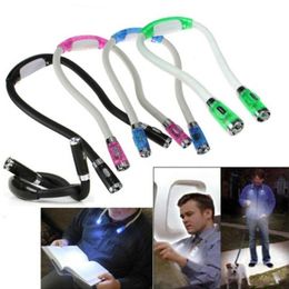 Party Decoration Flexible Adjustable 4 LED Hug Light Neck Book Night Lamp Torch For Study Reading 1pcParty PartyParty