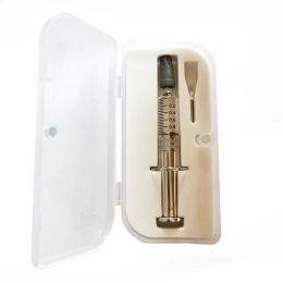 Coleção popular de óleo de vape 1.0ml Injector seringa descartável de vidro atomizador de cor clara com agulhas Use para óleo de co2 espessura