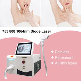 Painless Face Body Laser Machine Portable Diode Laser Hair Removal Beauty Equipment 755 808 1064nm 3 Wavelength Permanent Device with Skin Rejuvenation