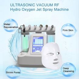 7 In 1 Vacuum Face Cleaning Hydro Water Oxygen Jet Peel Machine Ance Pore Cleaner Facial Massage Small Bubble Skin Care Equipment