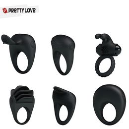 Pretty Love Silicon Vibrating Cock Ring, Penis Ring Vibrator Cockring sexy toys for men couples, Adult Toy Anillo Vibrador.