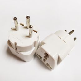 White Color 10A 250V Palestine Travel Plug Adapter Universal Outlet Israel 3Pin Grounded Plug Adapter/2PCS