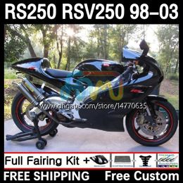 Fairings and Tank cover For Aprilia RSV RS 250 RSV-250 RS-250 RSV250 98-03 4DH.58 RS250 RR RS250R 98 99 00 01 02 03 RSV250RR 1998 1999 2000 2001 2002 2003 Body stock black